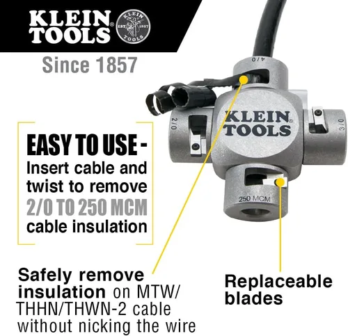 Vista 2 de Klein Tools 21051 Pelacables grande (2/0-250 MCM)