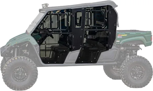 Vista 10 de SuperATV Yamaha Viking - Cerramiento de cabina con puertas, ver ajuste, hecho de policarbonato ligeramente teñido resistente a las rayaduras