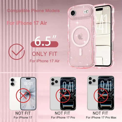 Vista 337 de Pepmune Funda magnética para iPhone 17 Pro Max, color rosa