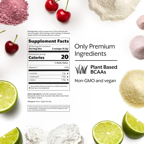 Vista 2 de Promix Nutrition Polvo BCAA con aminoácidos esenciales, cereza limada