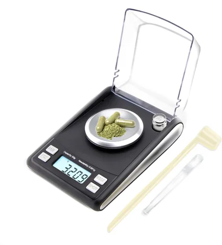 Vista 6 de Fuzion Báscula miligramos de 50/0.00 oz, escala de mg con peso cal de 0.71 oz, microescala, báscula de polvo para recargar