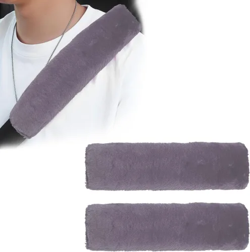 Vista 7 de 2 piezas de almohadillas para el hombro del cinturón de seguridad, suaves y esponjosas, cubiertas para la correa del cinturón de seguridad, cómoda