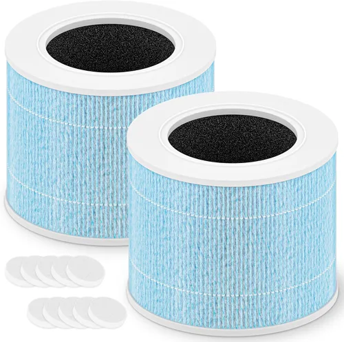 Vista 12 de Core Mini filtro de repuesto para purificador de aire LEVOIT Core Mini y Core Mini-P, filtro de alta eficiencia 3 en 1, Core Mini-RF-SR, 3 filtros