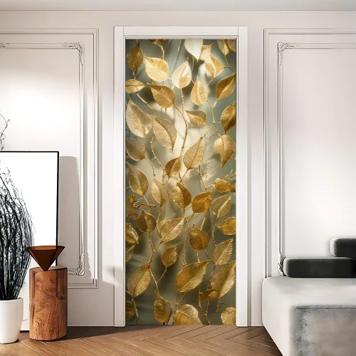 Vista 11 de Enchanted Secret - Mural para puerta de jardín, despegar y pegar, cubiertas decorativas de puerta de arco floral talladas vintage, adhesivo