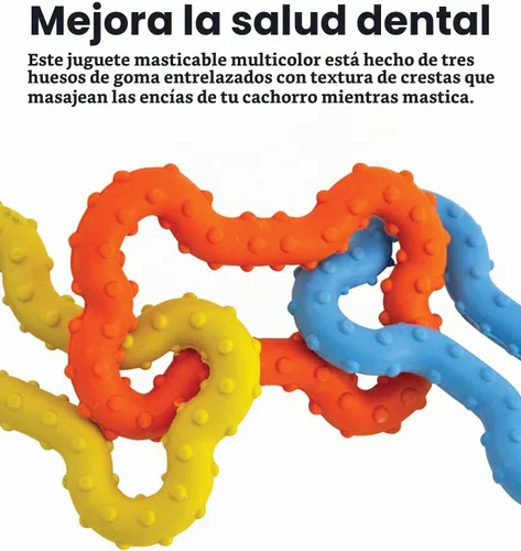 Vista 4 de Petstages Mini Juguete de Tirar y Masticar con Hueso para Cachorros