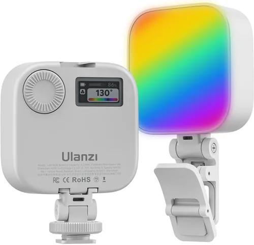Vista 10 de Ulanzi U60 RGB Clip en luz de video, CRI≥95 2500-9000K regulable con zapata fría Negro