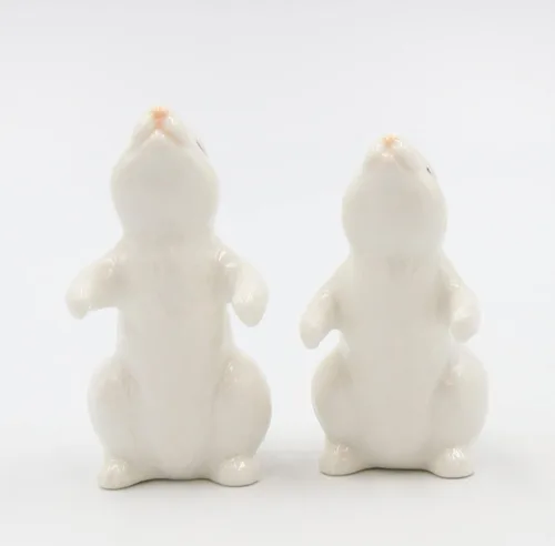 Vista 2 de Cosmos Gifts 21011 Hugging Rabbits Salero y pimentero Blanco