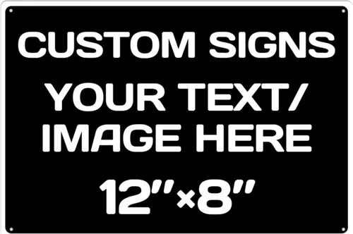 Vista 42 de Letreros metálicos personalizados de aluminio resistentes a la intemperie, texto e imagen personalizados, varios tamaños, peligro, jardín, puerta