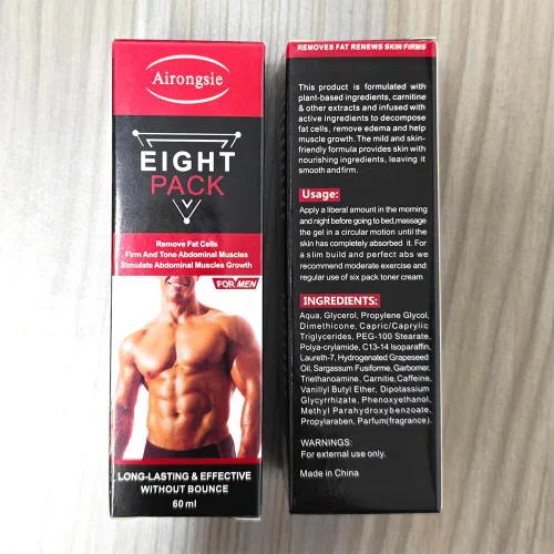 Vista 9 de Paquete de 2 crema abdominal, crema muscular abdominal para hombres, crema anticelulítica que adelgaza ocho paquetes de crema quemadora de grasa