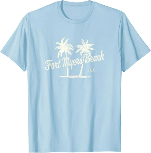 Vista 93 de Fort Myers Beach Florida Vintage 70s Palm Trees Graphic T-Shirt