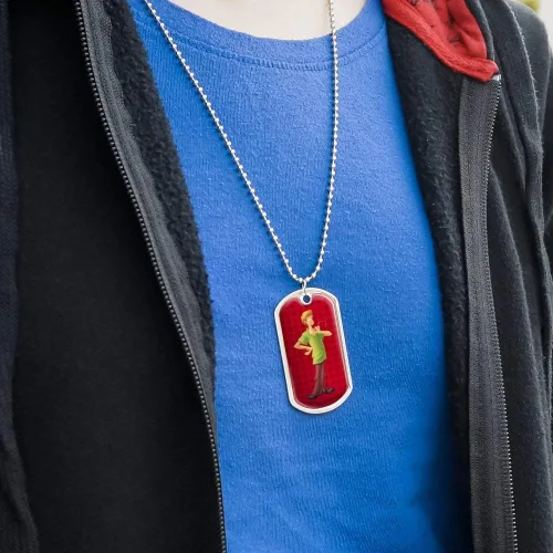 Vista 3 de GRAPHICS & MORE Scooby-Doo - Collar con colgante de placa de perro militar con cadena