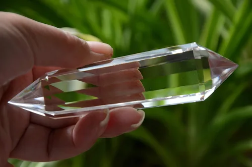 Vista 3 de Real tibetano Himalaya alta altitud 99% transparente 13 lados cristal punto cuarzo vogel varita 4.52 pulgadas reiki reiki curación espiritual