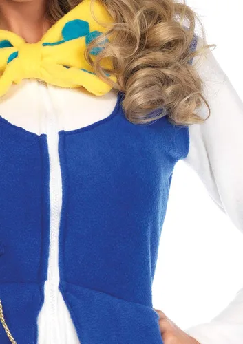 Vista 4 de Leg Avenue Disfraz de conejo blanco acogedor para Halloween para mujer, Metálico