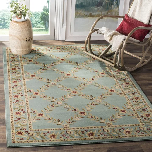 Vista 7 de SAFAVIEH Lyndhurst Collection - Alfombra de pasillo, 2 pies 3 pulgadas x 8 pies, color negro y marrón, diseño tradicional de enrejado floral,