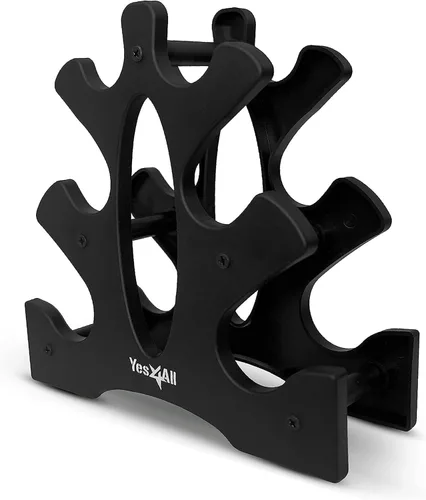 Vista 26 de Yes4All Neoprene Dumbbells, Pairs and Sets with Rack for Home Workouts A. Púrpura