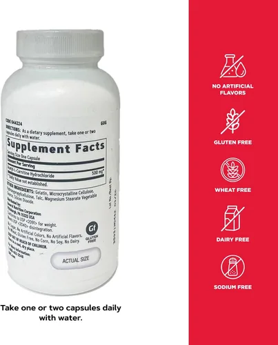 Vista 5 de GNC Acetil-L-carnitina 500 mg, apoya el equilibrio positivo del estado de ánimo, 60