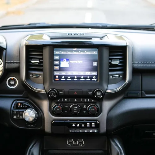 Vista 6 de Accesorios para Dodge Ram 2019 2020 2021 Cubierta de perilla de control interior AC/volumen/modo/AUTO/interruptor de navegación decoración botón
