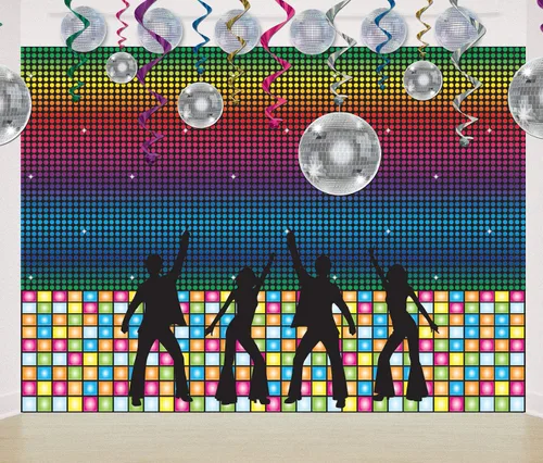 Vista 6 de Beistle Siluetas de discoteca, 32.75 pulgadas y 36.5 pulgadas, negro, 54618, 32.75 x 36.5 pulgadas