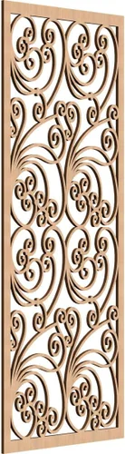 Vista 52 de 9 3/8"W x 24 3/8"H x 1/4"T Marilla Decorativos Paneles de Pared de Madera Calado, Abedul