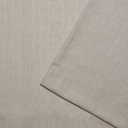 Vista 4 de Exclusive Home Loha - Par de paneles de cortinas trenzadas de lino con pestaña superior, 54 x 63 pulgadas, beige