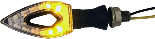 Vista 3 de Black Sequential Turn Signals Diamond LED (Flasher Free) Turn Signals Blinkers Indicators Compatible for 2018 Kawasaki Ninja H2R