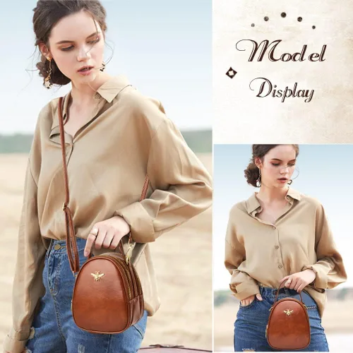 Vista 2 de Bandolera pequeña, bolsa elegante estilo mensajero, cartera, bolsa de mano para mujer