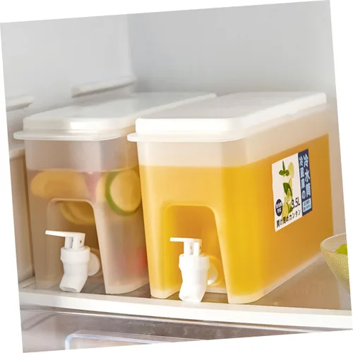 Vista 7 de NOLITOY Cubo de bebida fría grande para café, jarra de agua helada, jarra de agua para cocina, refrigerador, recipiente de agua, hervidor de agua
