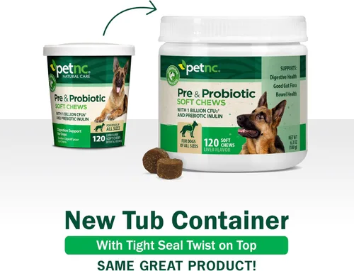 Vista 3 de PetNC Natural Care Sabor Hígado, Masticables blandos de queso pre y probióticos para perros 120 ct (el embalaje puede variar), (Paquete de 2)