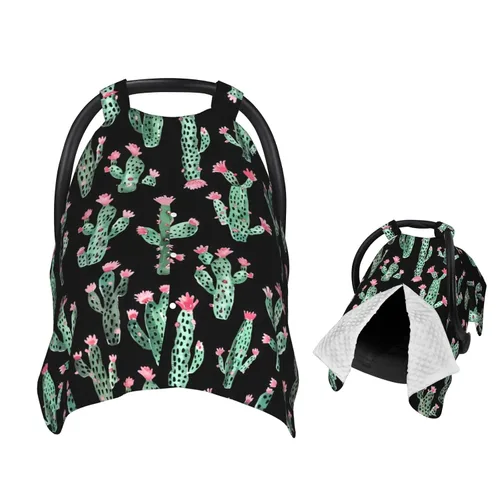 Vista 13 de Toldo para asiento de coche de bebé con diseño de murciélago de dibujos animados para Halloween, cubierta multiusos para lactancia materna, funda