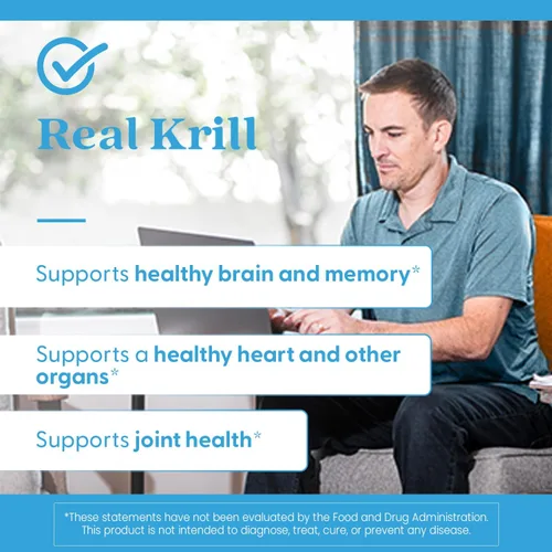 Vista 7 de Doctor's Best Aceite de Krill Real de 350 mg Suplemento para hombres y mujeres – Aceite de krill antártico con ácidos grasos Omega 3 y astaxantina