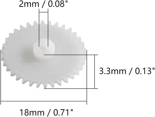Vista 2 de Othmro Engranajes de plástico 34 dientes modelo 342A engranaje de reducción engranajes de gusano de plástico para RC coche robot motor