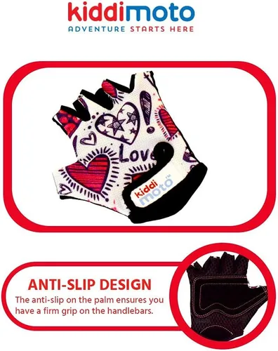 Vista 6 de Kiddimoto Kids Cycling Gloves Anti-Slip Kids Bike Gloves for Boys and Girls Fingerless Kids Mountain Bike Gloves for BMX, MTB Riding, Gymnastics