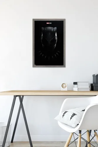 Vista 6 de Trends International Marvel Black Panther: Wakanda Forever - Póster de pared de una hoja, 14.725 x 22.375 pulgadas, versión enmarcada de madera