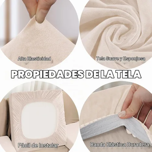 Vista 3 de BT.WA Funda de Cojín de Sofá de Terciopelo 1 Pieza Funda de Cojín de Asiento Elástica Funda de Sillón Fundas Separadas de Sofá Seccional Protector