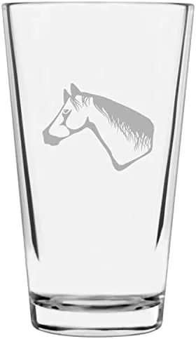 Vista 47 de Shetland Pony (cuerpo) - Vaso de pinta grabado con temática de caballo alternativo de 16 onzas