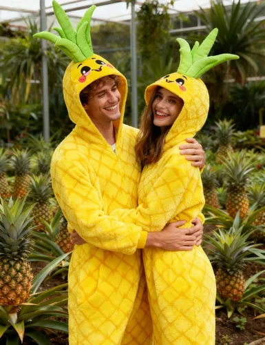 Vista 3 de vavalad Adult Pineapple Onesie Pajamas Halloween Pineapple Costume Christmas Cosplay Fruit Costume Women Men