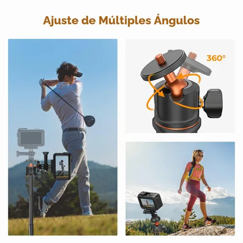 Vista 5 de K&F CONCEPT Trípode para selfie stick de 23.6 pulgadas
