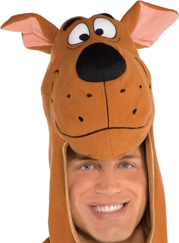 Vista 2 de SUIT YOURSELF Zipster Scooby-Doo One-Piece Costume for Adults, Includes a Jumpsuit with a Scooby Headpiece