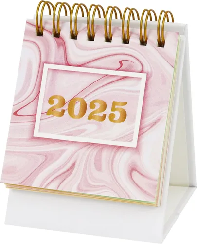 Vista 8 de Koqye Calendario de escritorio pequeño 2025-2026, de julio de 2025 a diciembre de 2026, calendario de escritorio pequeño con tapa abatible