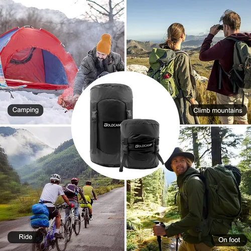 Vista 4 de Sacos de almacenamiento al aire libre, organizador de equipo de campamento (negro, M)