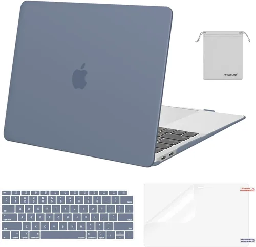 Vista 17 de MOSISO - Funda rígida y de plástico compatible con MacBook Air de 13 pulgadas versión 2022, 2021-2018, A2337 M1 A2179 A1932; con cubierta