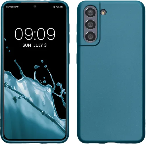 Vista 11 de kwmobile Funda compatible con Samsung Galaxy S20 FE - Funda protectora de silicona TPU suave y delgada - Azul Báltico