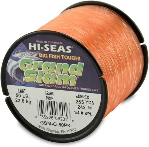 Vista 37 de HI-SEAS Línea de pesca de monofilamento Grand Slam - Fuerte y resistente a la abrasión en transparente, rosa, verde, azul humo, amarillo Amarillo