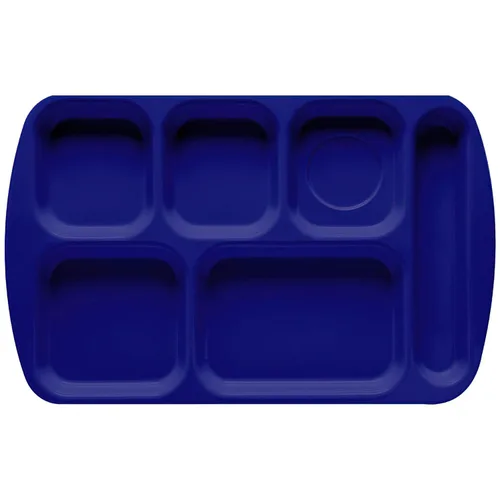 Vista 13 de G.E.T. Bandeja escolar para cafetería con 6 compartimentos, para zurdos, 10 x 14 pulgadas, verde bosque (paquete de 4)