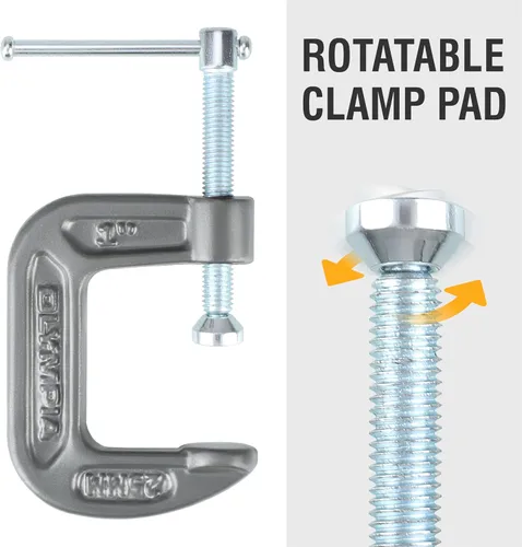 Vista 5 de Olympia Tools Abrazadera en C, 38-110, (1 X 1) Pulgadas