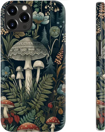 Vista 32 de bemal Funda para iPhone 12 Mini, estética, vintage, floreciente, peonía, concha, femenina, compatible con MagSafe, moderna, única, moderna, moderna