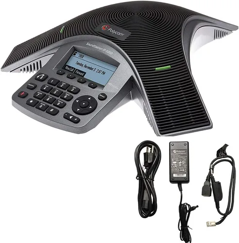 Vista 2 de Polycom, Inc. SoundStation IP 5000 Teléfono con fuente de alimentación