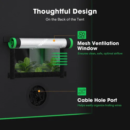 Vista 3 de VIVOSUN Tienda de cultivo pequeña para aerogarden, sistema de cultivo hidropónico, tienda de cultivo interior de Mylar altamente reflectante de 20 x