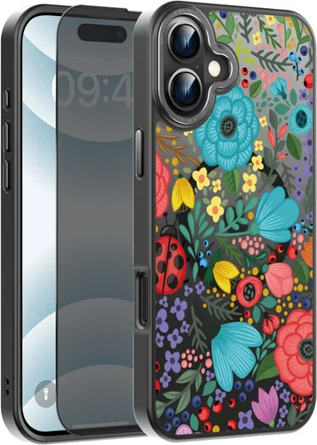 Vista 11 de Goodon para iPhone 15 Pro Max con protector de pantalla de privacidad, compatible con Magsafe, funda translúcida mate a prueba de golpes - Linda