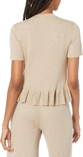 Vista 2 de The Drop Women's Catalina Peplum Ruffle Rib Cardigan Sweater